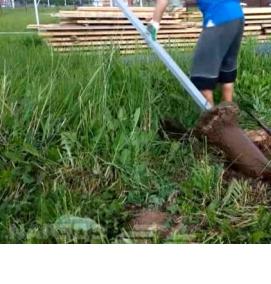 Демонтаж столбов забора - вариант 3