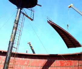 Демонтаж вертикального резервуара - модель 4