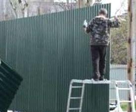 Демонтаж забора из профнастила - вариант 3