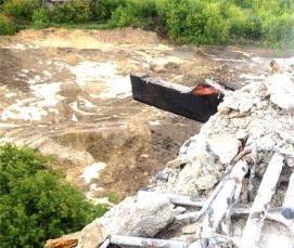 Демонтаж ж б трубы - вариант 2