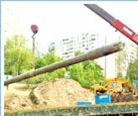 Демонтаж железобетонной опоры - тип 4