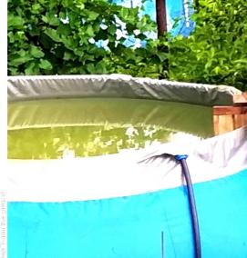 Деревянная лестница для бассейна - модель 4