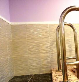 Деревянная лестница для бассейна - модель 3