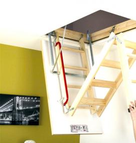 Деревянная лестница на чердак - тип 1