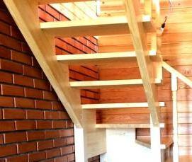 Деревянная лестница с поворотными ступенями - тип 1