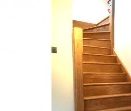 Деревянная лестница с поворотом - тип 1