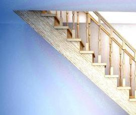 Деревянная лестница с поворотом - тип 3