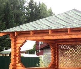 Деревянные беседки для дачи - тип 1