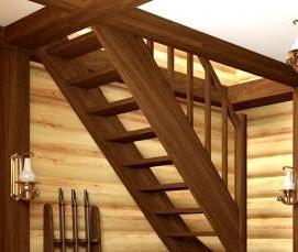 Деревянные лестницы «эконом» - модель 2