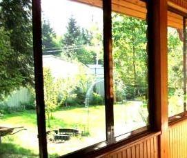 Деревянные окна для веранды на дачу - модель 4