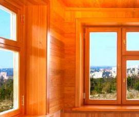 Деревянные окна пвх - вариант 1