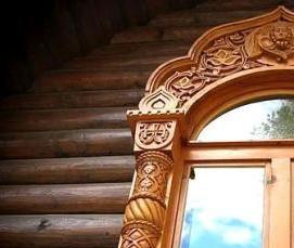 Деревянные окна со ставнями - тип 4