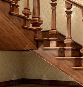 Деревянные резные лестницы - вариант 4