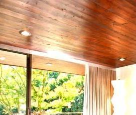 Деревянный реечный потолок - тип 1