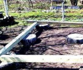 Дешевые деревянные беседки для дачи - тип 1