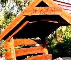 Дешевые деревянные беседки для дачи - тип 4