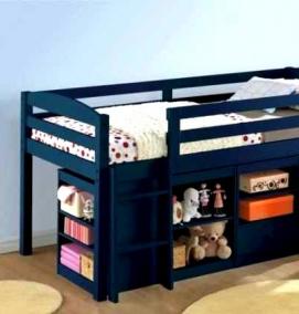 Детская двухъярусная кровать с горкой - вариант 1
