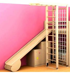 Детская кровать с горкой - модель 1