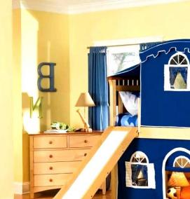 Детская кровать с горкой - модель 4