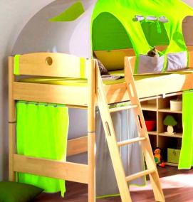 Детская кровать с горкой - модель 2