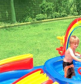 Детский водный бассейн с горкой - вариант 3