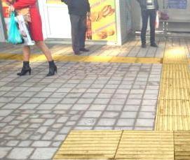 Диагональная тактильная плитка - тип 2