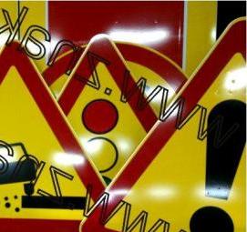 Дорожные знаки на желтом фоне - тип 1