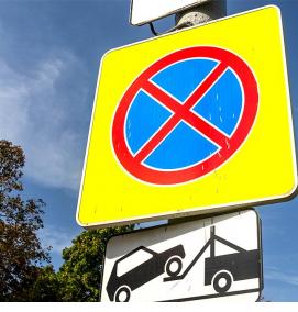 Дорожный знак остановка запрещена - модель 1