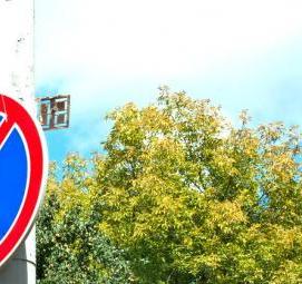 Дорожный знак парковка запрещена - вариант 2