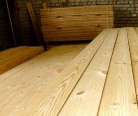 Доска для пола в баню - вариант 2