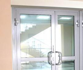 Дверь алюминиевая глухая входная - модель 1