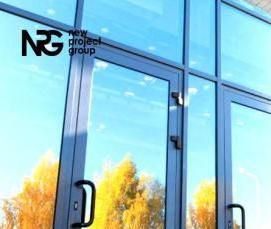 Дверь алюминиевая глухая входная - модель 2