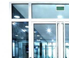 Дверь алюминиевая входная остекленная - модель 3