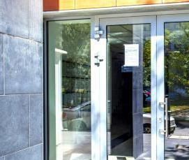 Дверь алюминиевая входная остекленная - модель 2