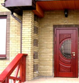 Дверь деревянная входная для дачи - модель 1