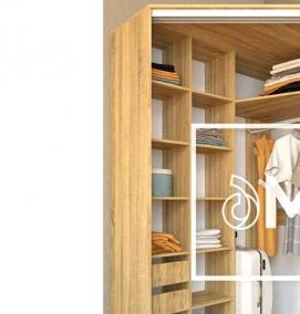 Дверь купе дуб сонома - модель 3