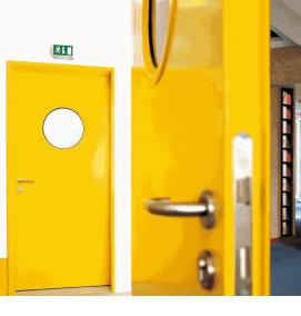 Дверь металлическая серая противопожарная - модель 1