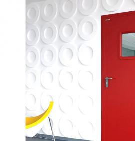 Дверь металлическая серая противопожарная - модель 4