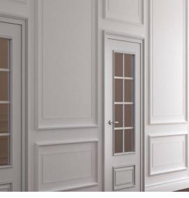 Дверь межкомнатная белая эмаль гладкая - вариант 4
