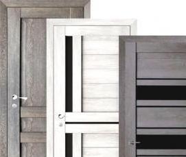 Дверь межкомнатная серая гладкая - модель 3