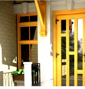 Дверь пластиковая со стеклом входная - тип 2