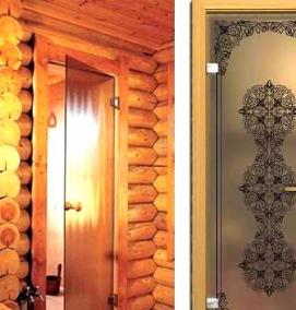 Дверь стеклянная для бани 1700х700 - тип 3