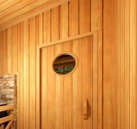 Дверь в баню лиственница - вариант 4
