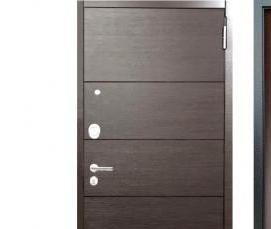 Дверь входная металлическая с зеркалом - тип 2