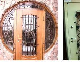 Дверь входная металлическая со стеклопакетом - тип 3