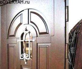 Дверь входная металлическая со стеклопакетом - тип 2