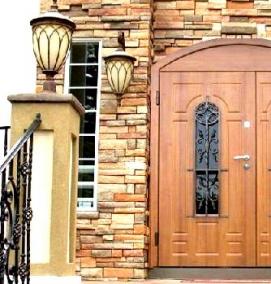 Двери деревянные входные уличные утепленные - вариант 3