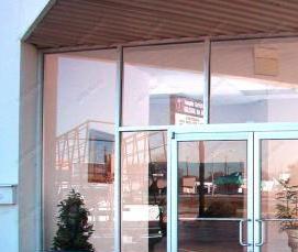 Двери двухстворчатые входные стеклянные - тип 3