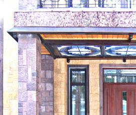 Двери двухстворчатые входные стеклянные - тип 2