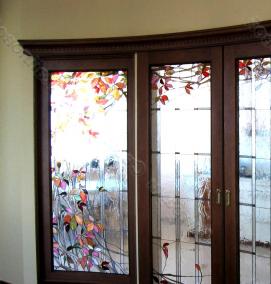 Двери купе с цветами - тип 2